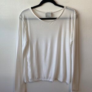 BASE RANGE bamboo tissue thin long sleeve tee size M